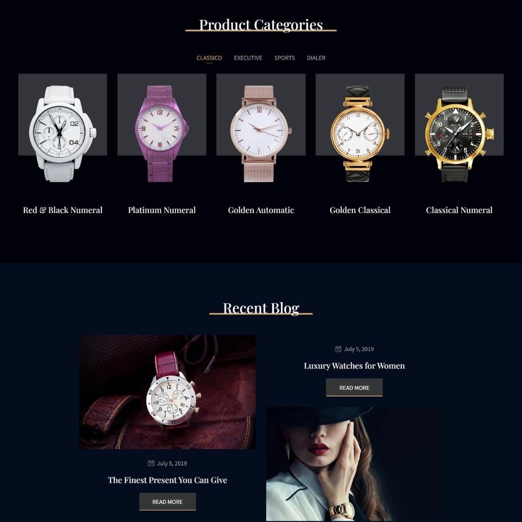 Digital Clock & Watch Store Shopify Shopping Website