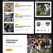 American Football & NFL Team WordPress Responsive Website