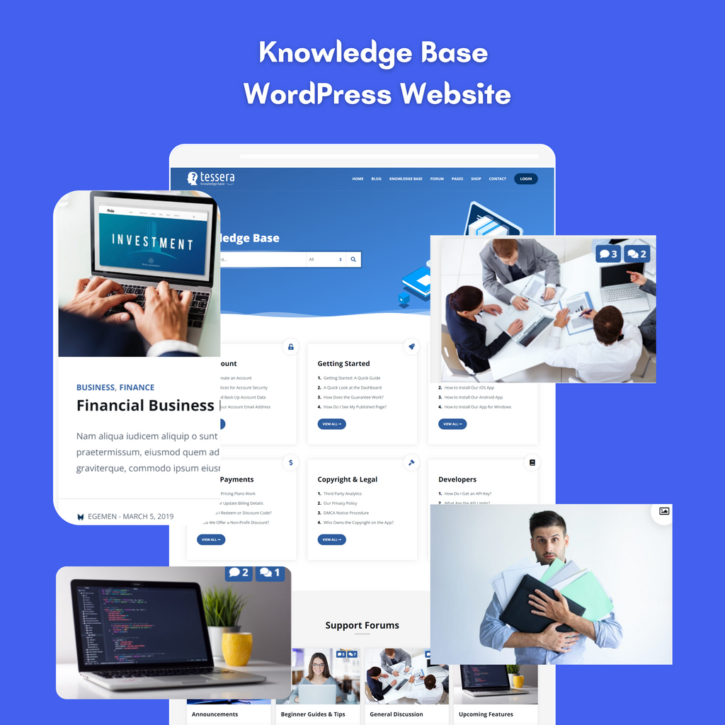 Knowledge Base WordPress Responsive Website