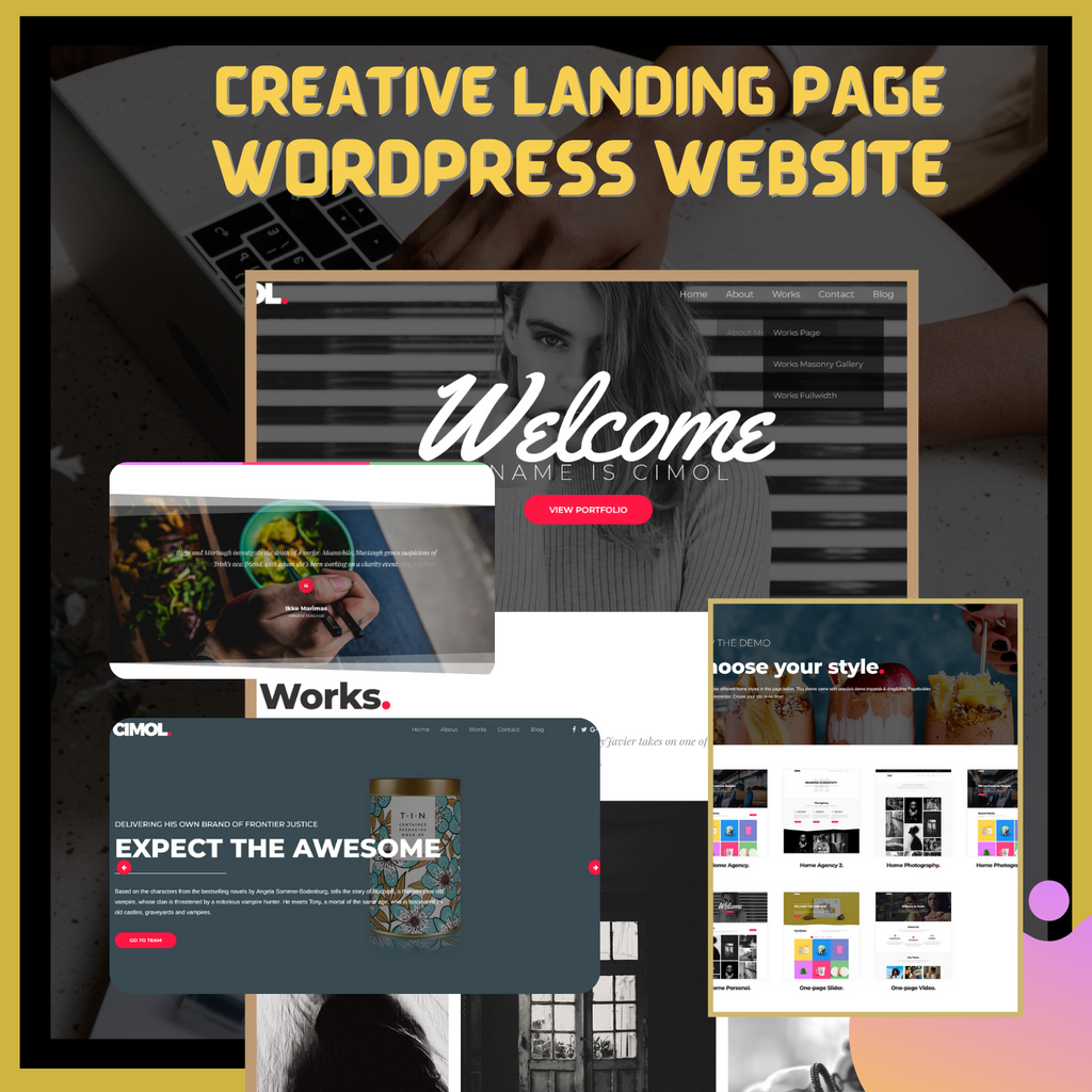 Creative Landing Page WordPress Responsive Website