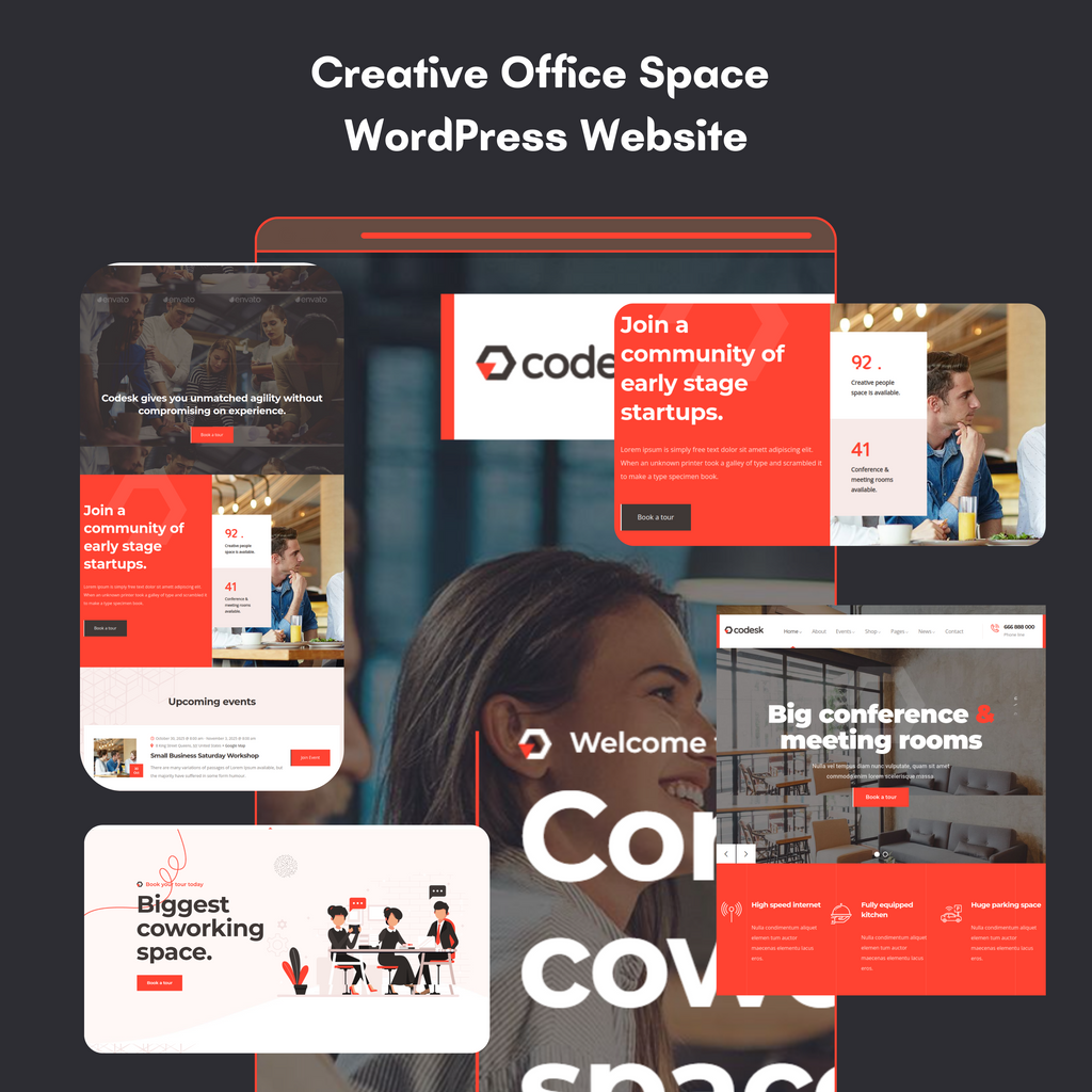 Creative Office Space WordPress Responsive Website