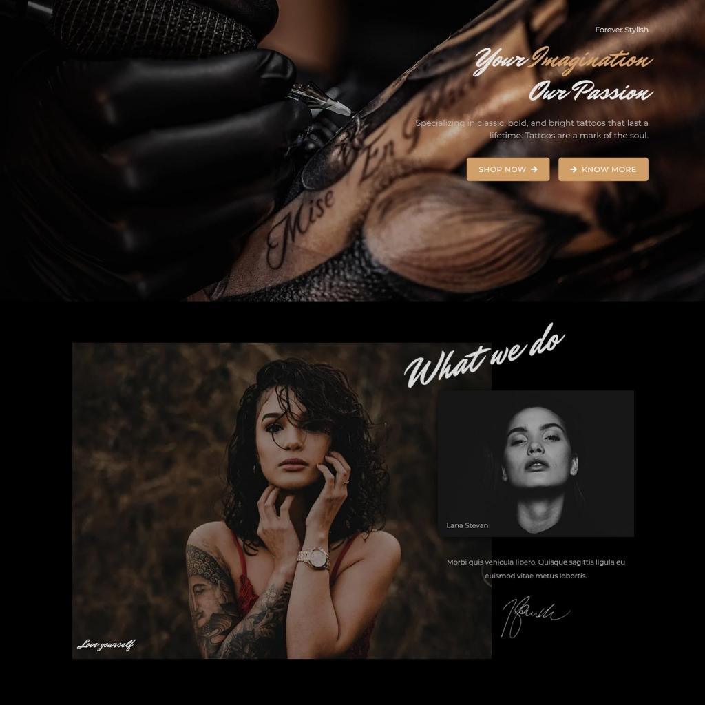 Rocksteady Tattoo Parlor Shopify Shopping Website