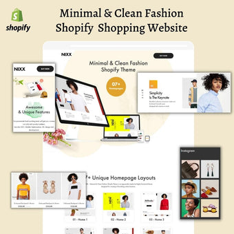 Minimal & Clean Fashion Shopify  Shopping Website