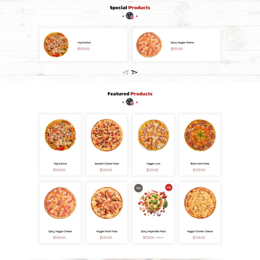 Pizza Store Shopify Shopping Website