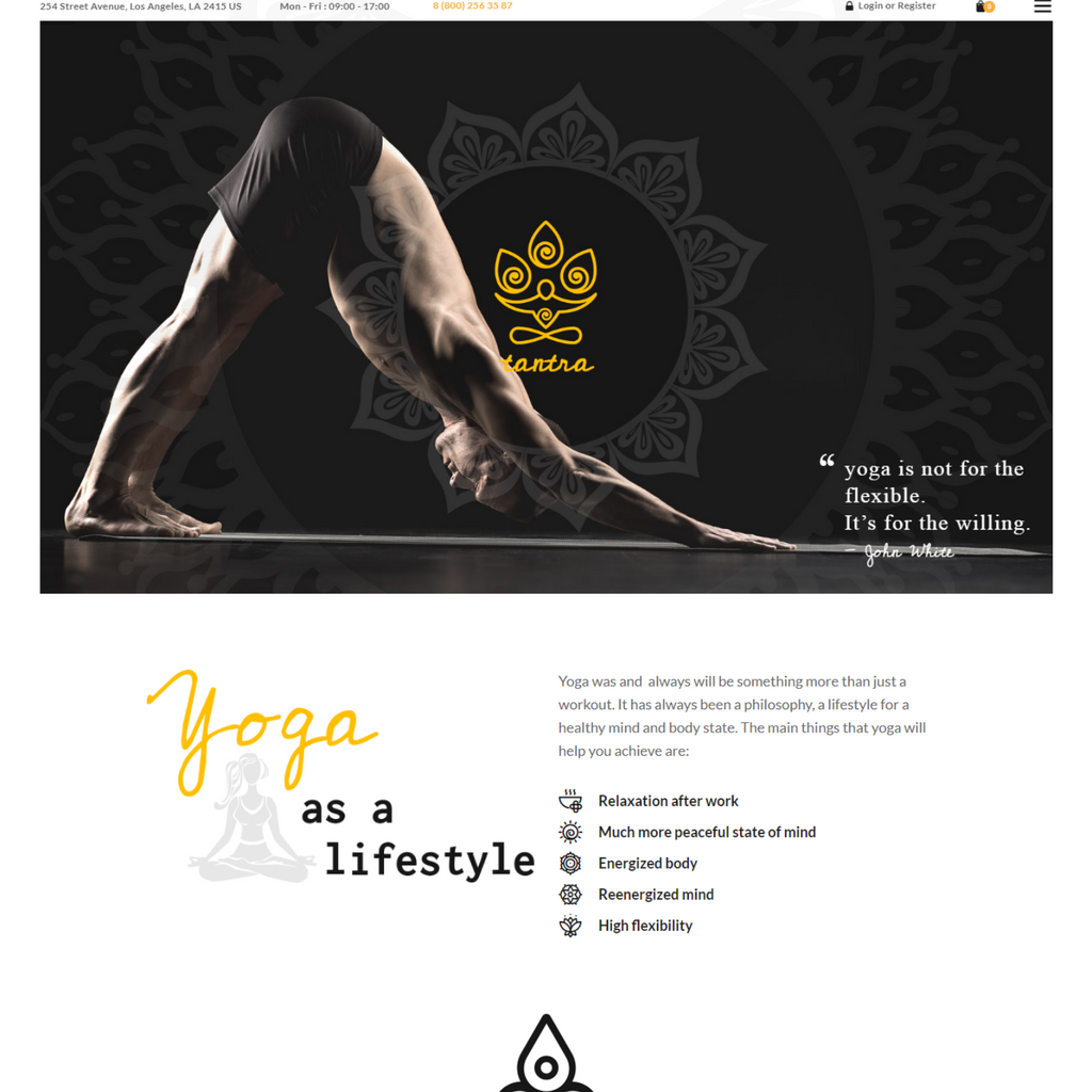 Yoga Club WordPress Responsive Website