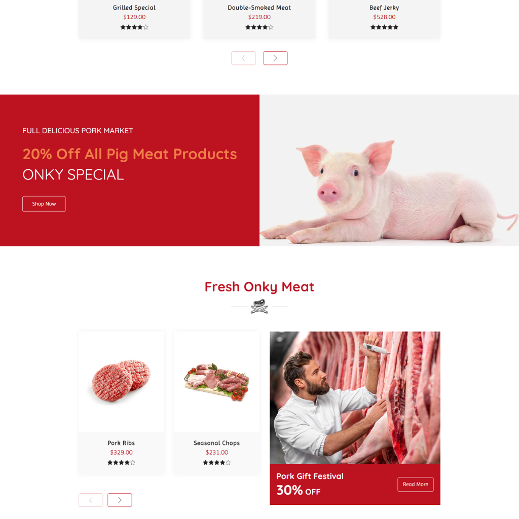 Herbal Pig Meat Shopify Shopping Website