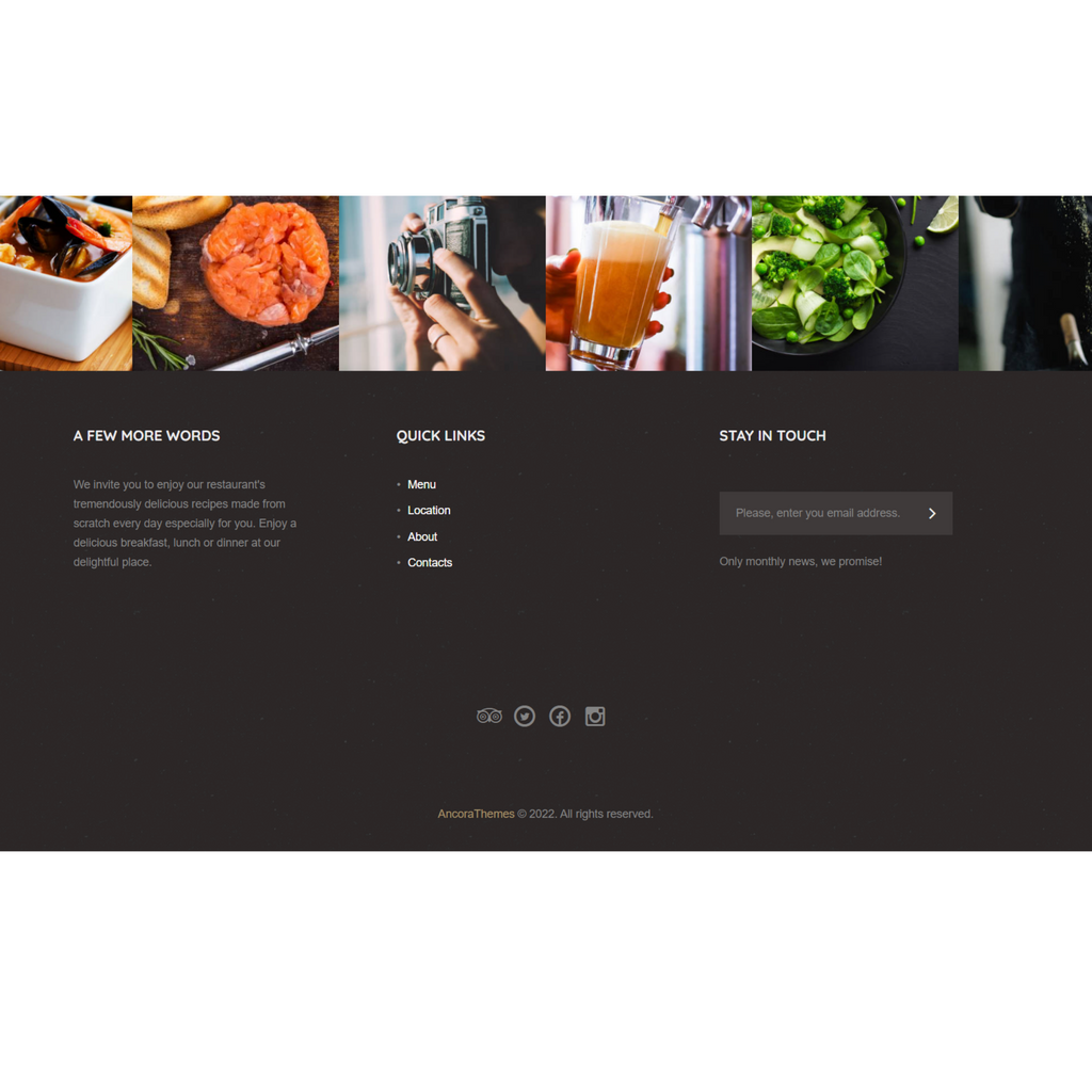 Stylish Seafood Restaurant WordPress Responsive Website