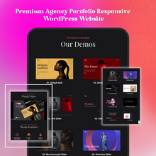 Premium Agency Portfolio Responsive  WordPress Website