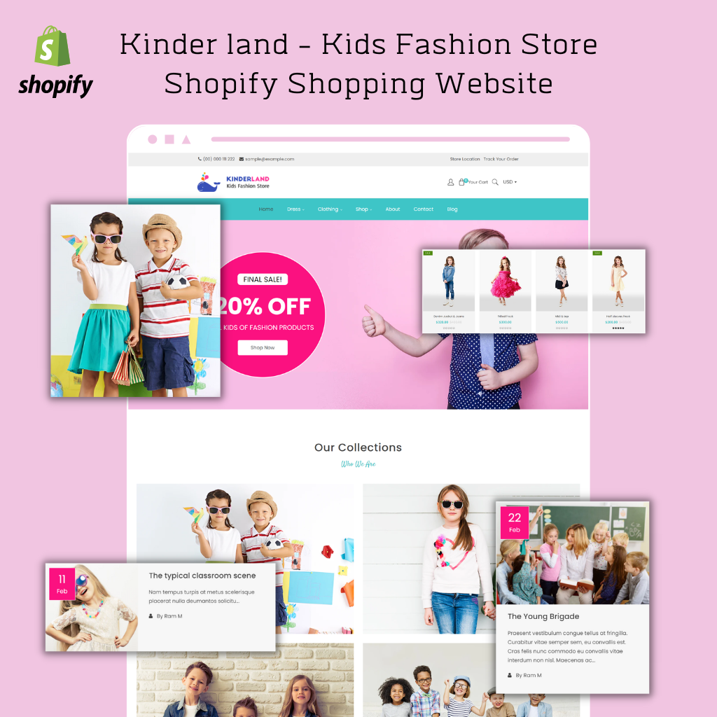 Kinder land - Kids Fashion Store Shopify Shopping Website