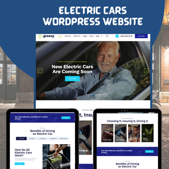 ELECTRIC CARS WordPress Responsive Website