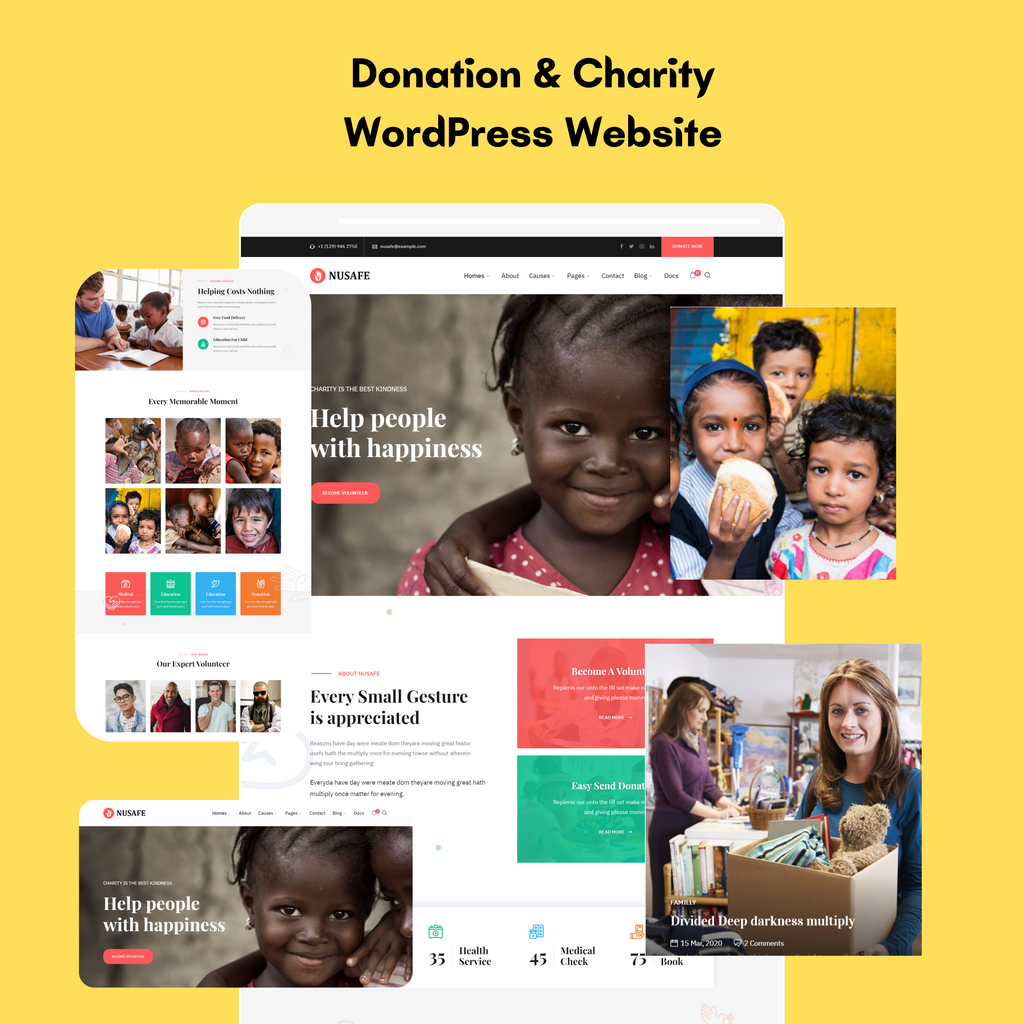 Donation & Charity WordPress Responsive Website
