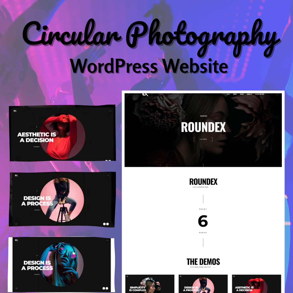 Circular Photography WordPress Responsive Website