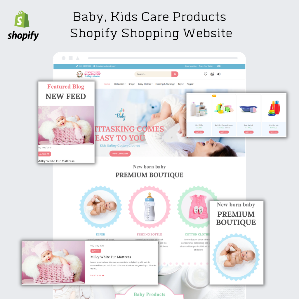 Baby, Kids Care Products  Shopify Shopping Website