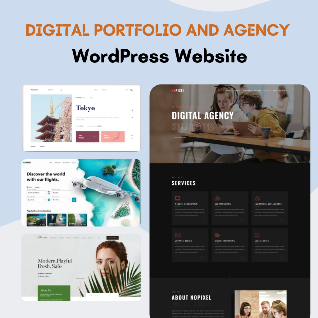 DIGITAL PORTFOLIO AND AGENCY WordPress Responsive Website