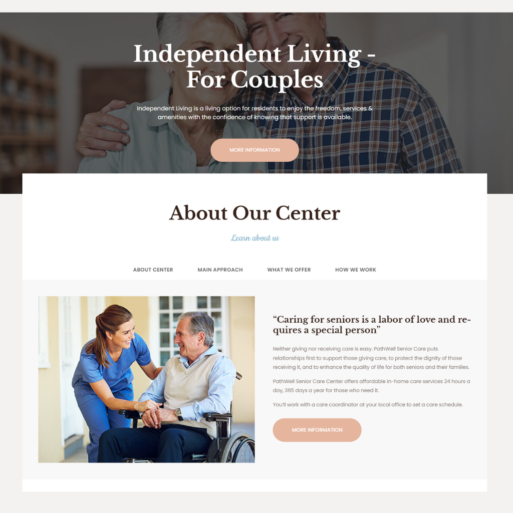 Senior Care Hospital WordPress Responsive Website