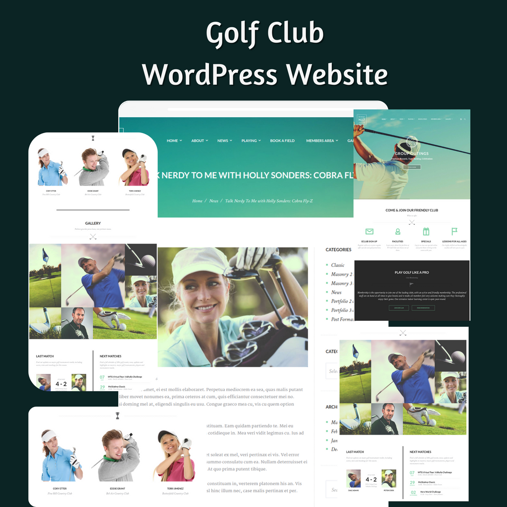 Golf Club WordPress Responsive Website