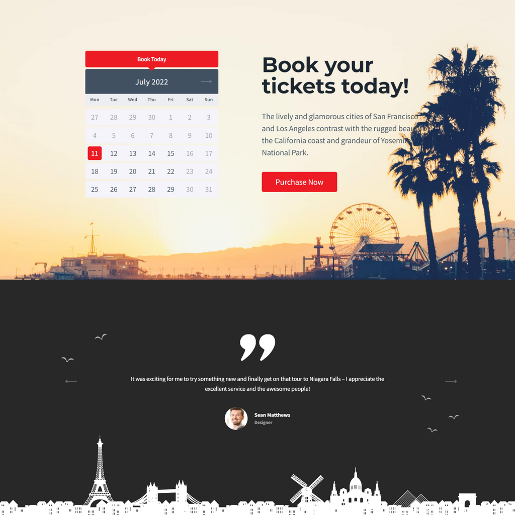 Tour Booking WordPress Responsive Website