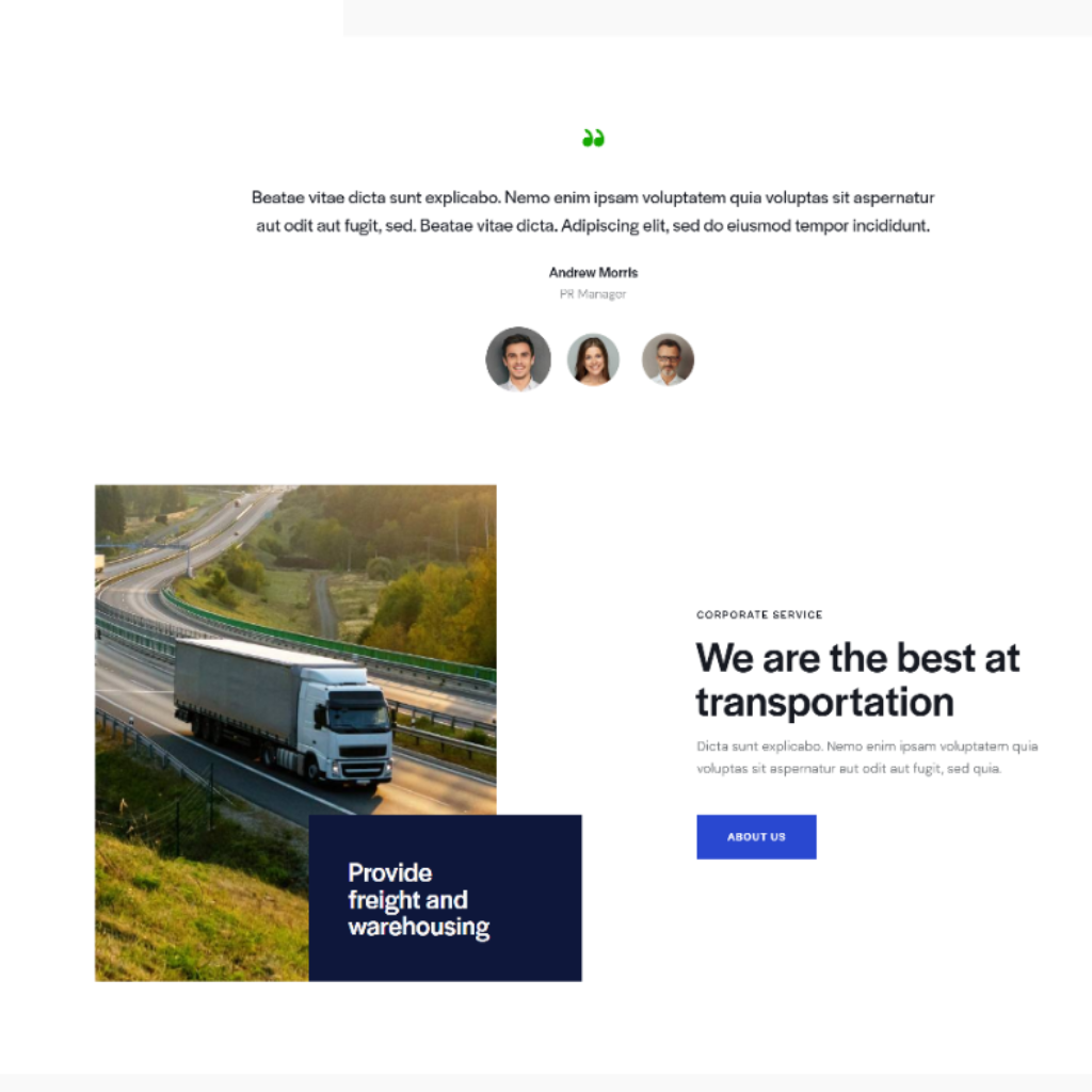 Sustainable Cargo Solution WordPress Responsive Website
