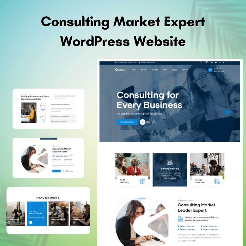Consulting Market Expert WordPress Responsive Website