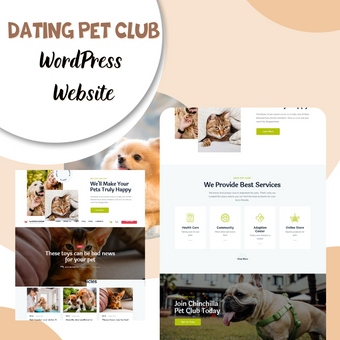 Dating Pet Club WordPress Responsive Website