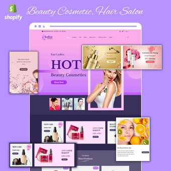 Beauty Cosmetic, Hair Salon Shopify Shopping Website