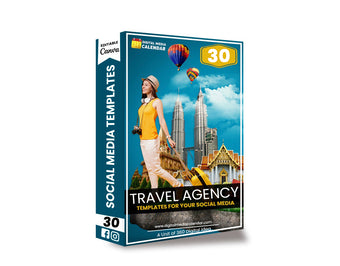 30 Ultimate Travel Agency Social Media Posts Canva Templates