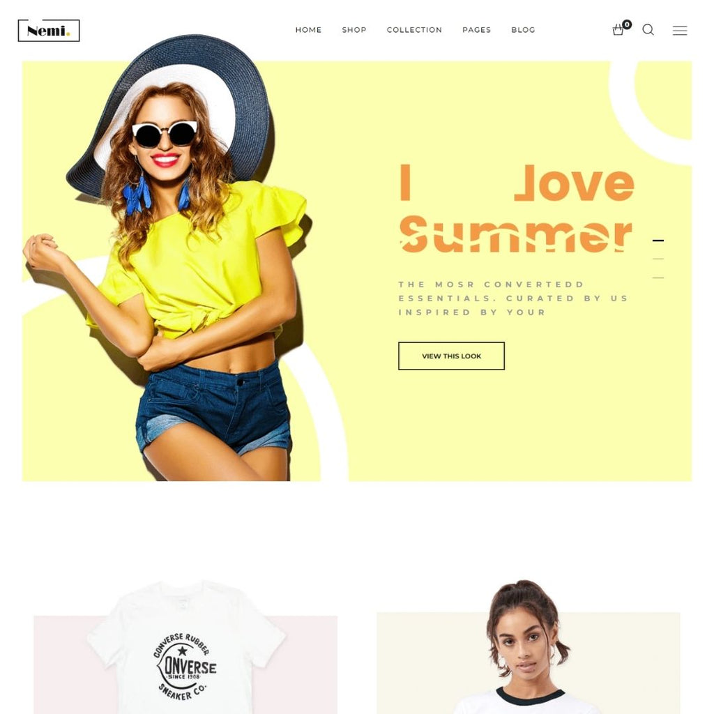 Ecommerce Summer Collection Shopify  Shopping Website