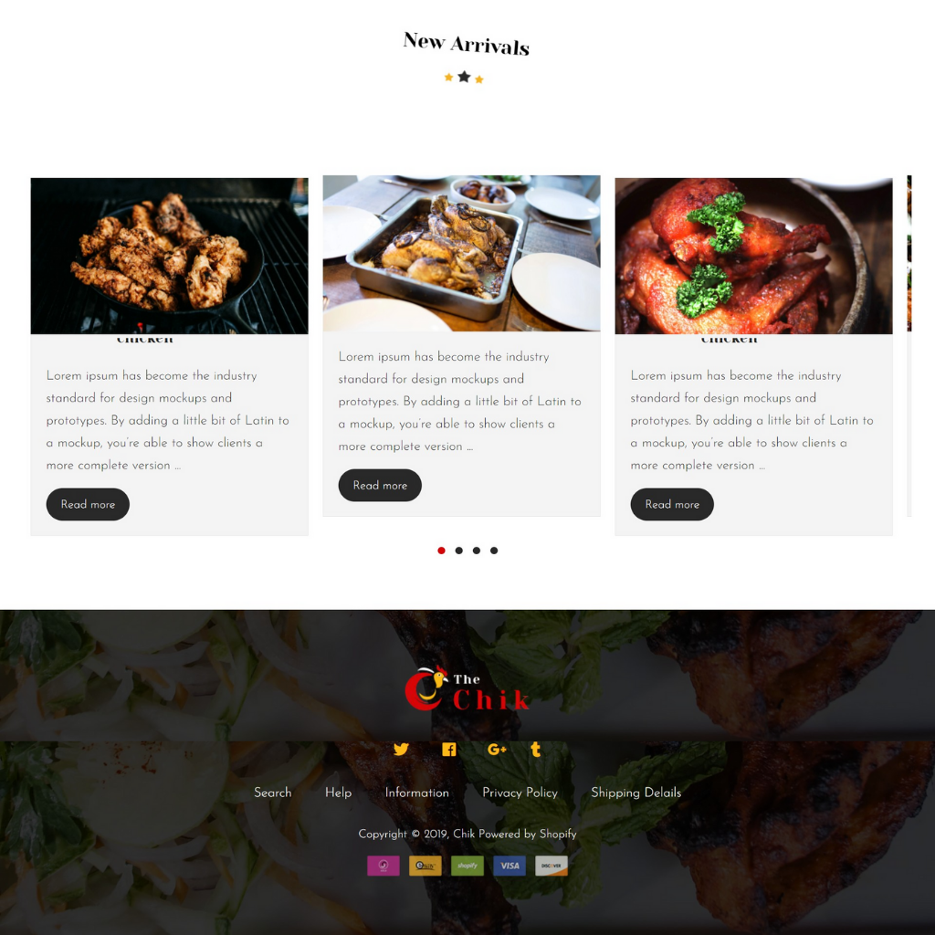 Chicken - Shop Shopify Website