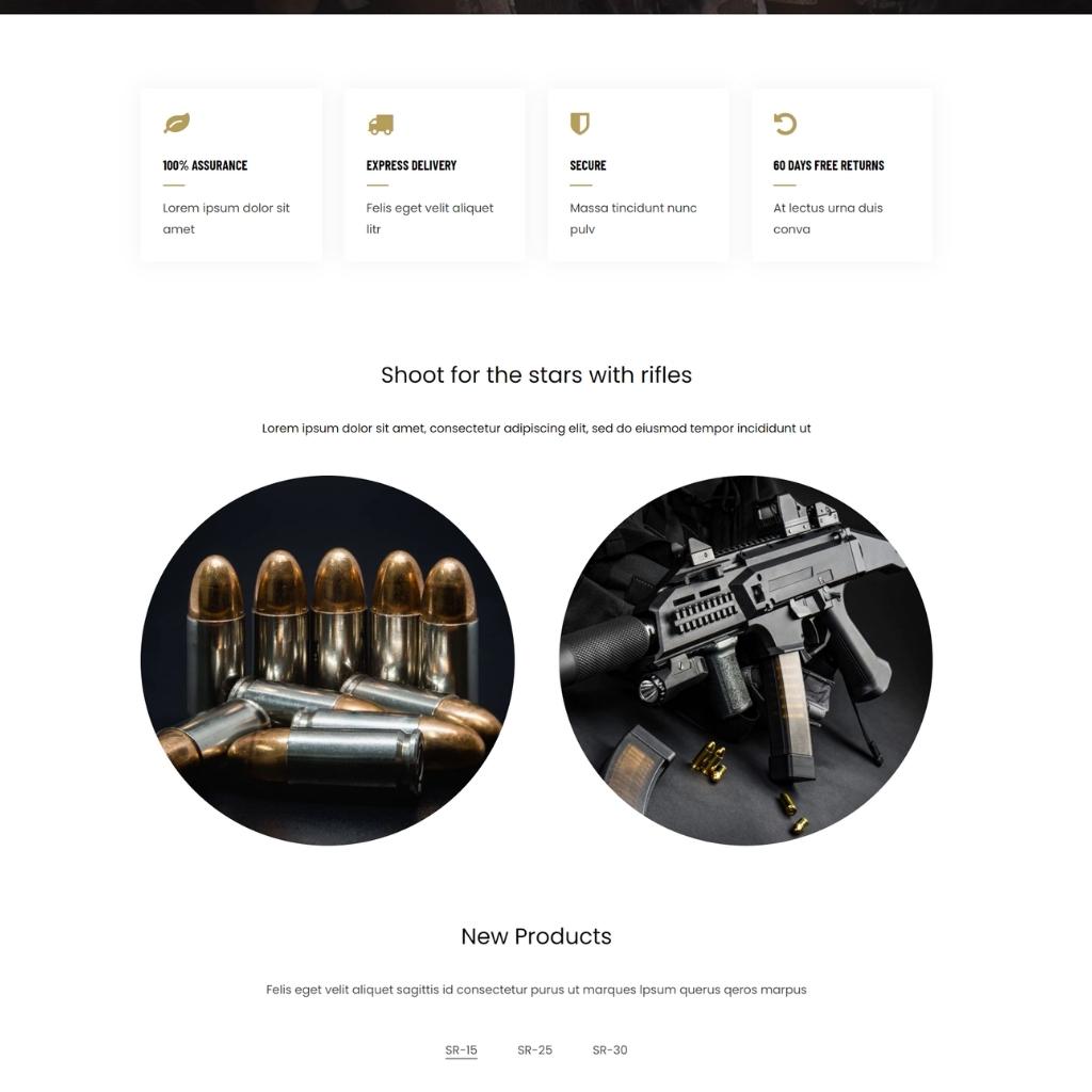 Gun Store Shopify Shopping Website