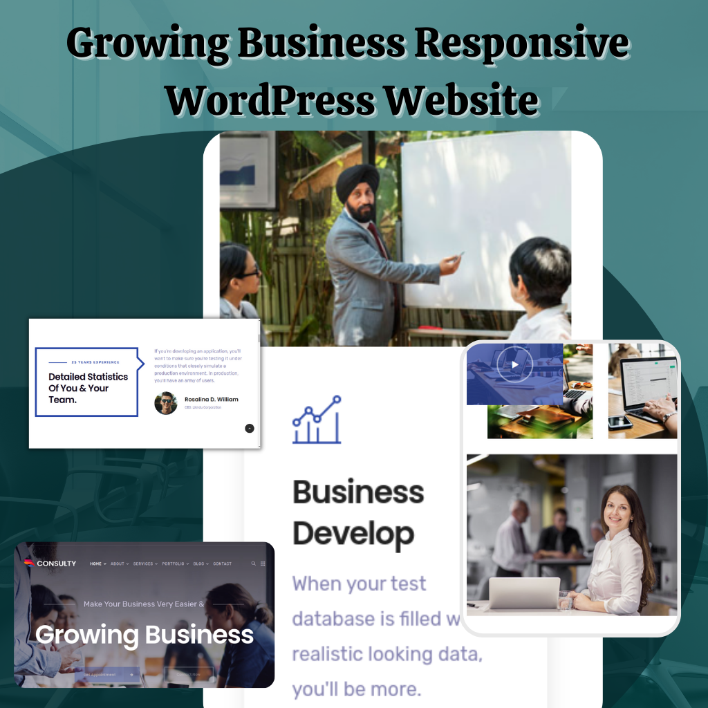 Growing Business Responsive  WordPress Website
