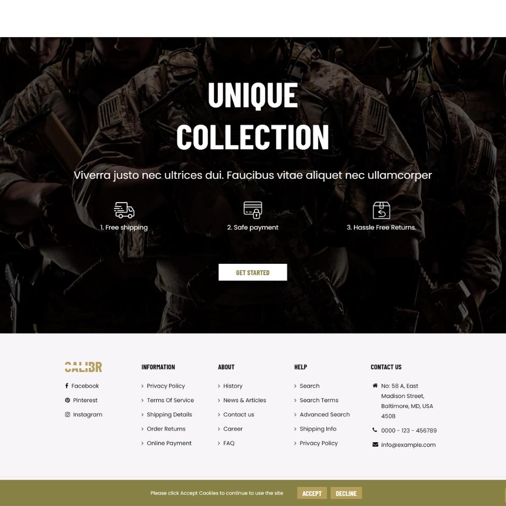 Gun Store Shopify Shopping Website