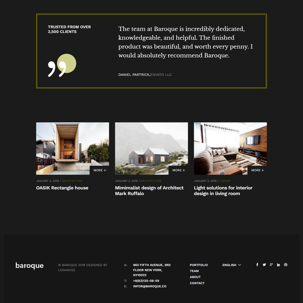 Large Architecture & Interior Design WordPress Responsive Website