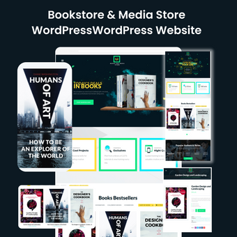 Bookstore & Media Store WordPress Responsive Website