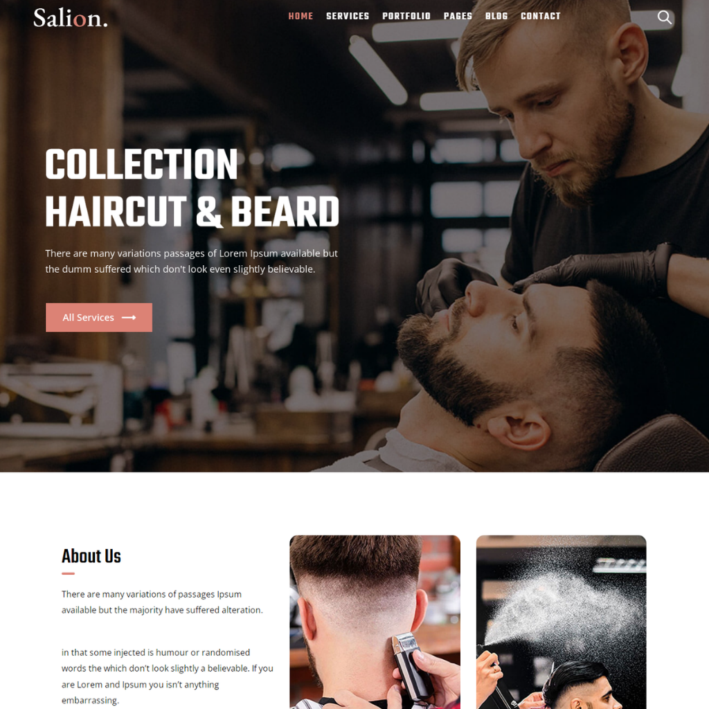 Hair Salon WordPress Responsive Website