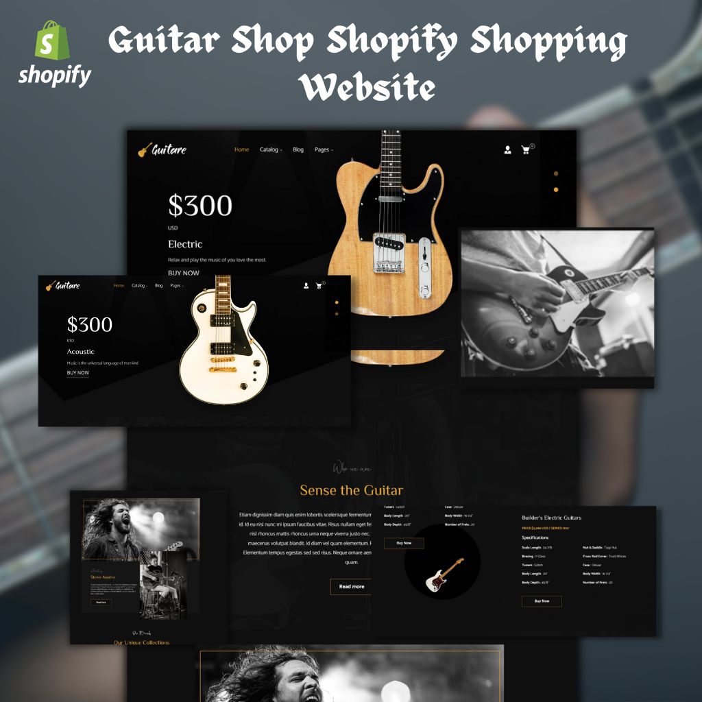 Guitar Shop Shopify Shopping Website