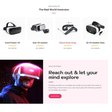 Virtual Reality Game Shop Shopify Shopping Website