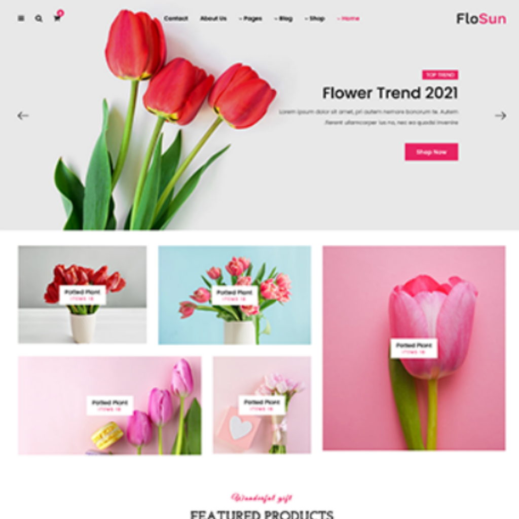 Flower Shop Shopify Shopping Website