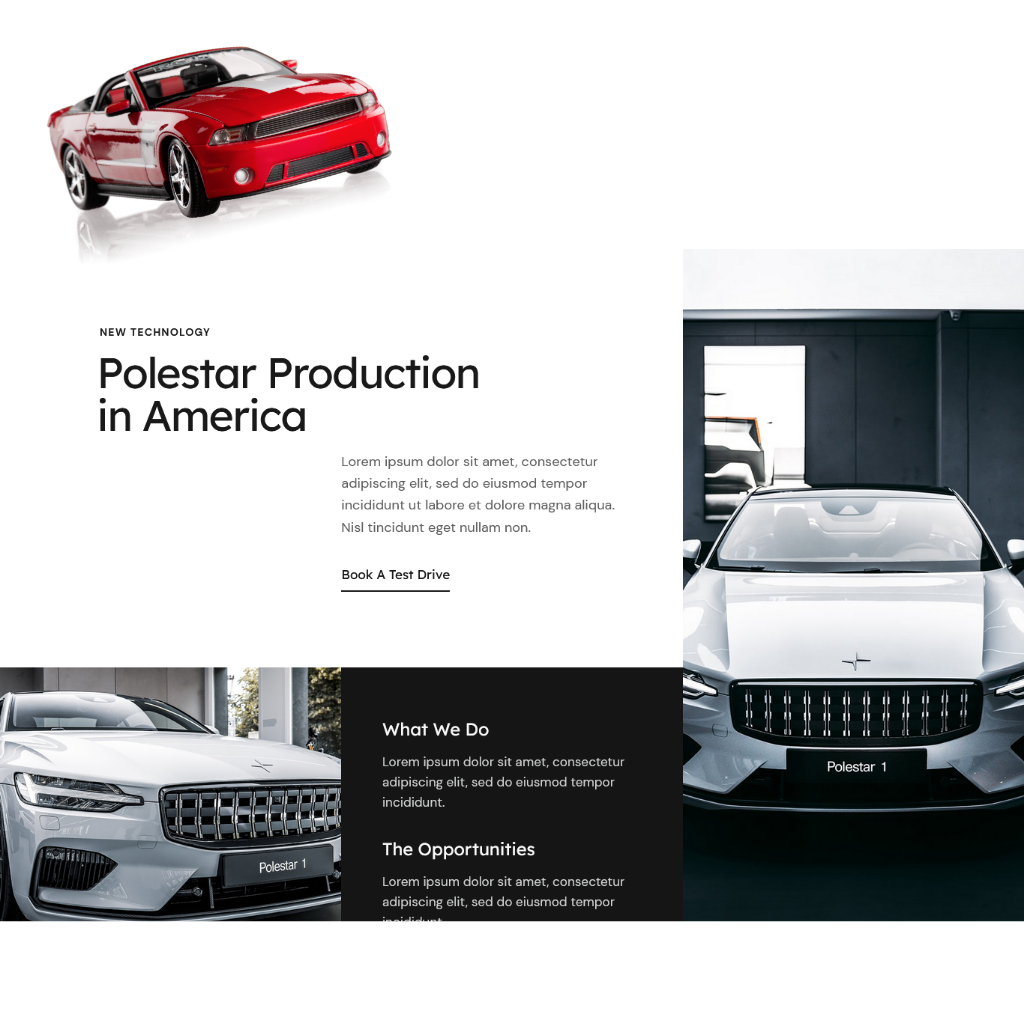 CAR Startup Agency Landing Page WordPress Website