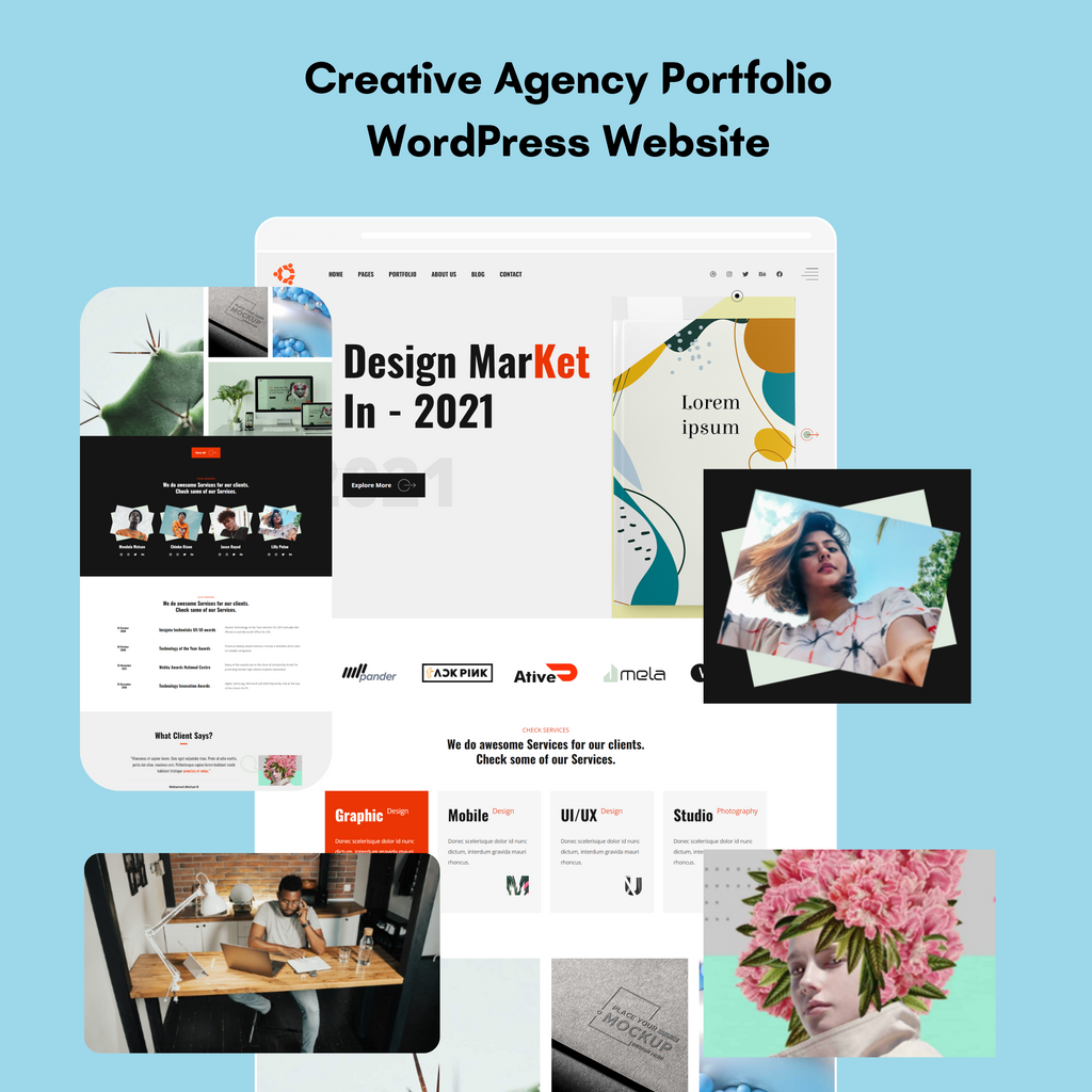 Creative Agency Portfolio WordPress Responsive Website