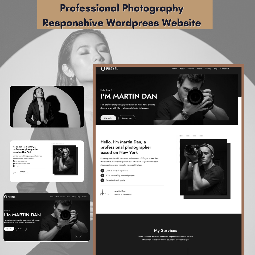 Professional Photography Responshive WordPress Responsive Website