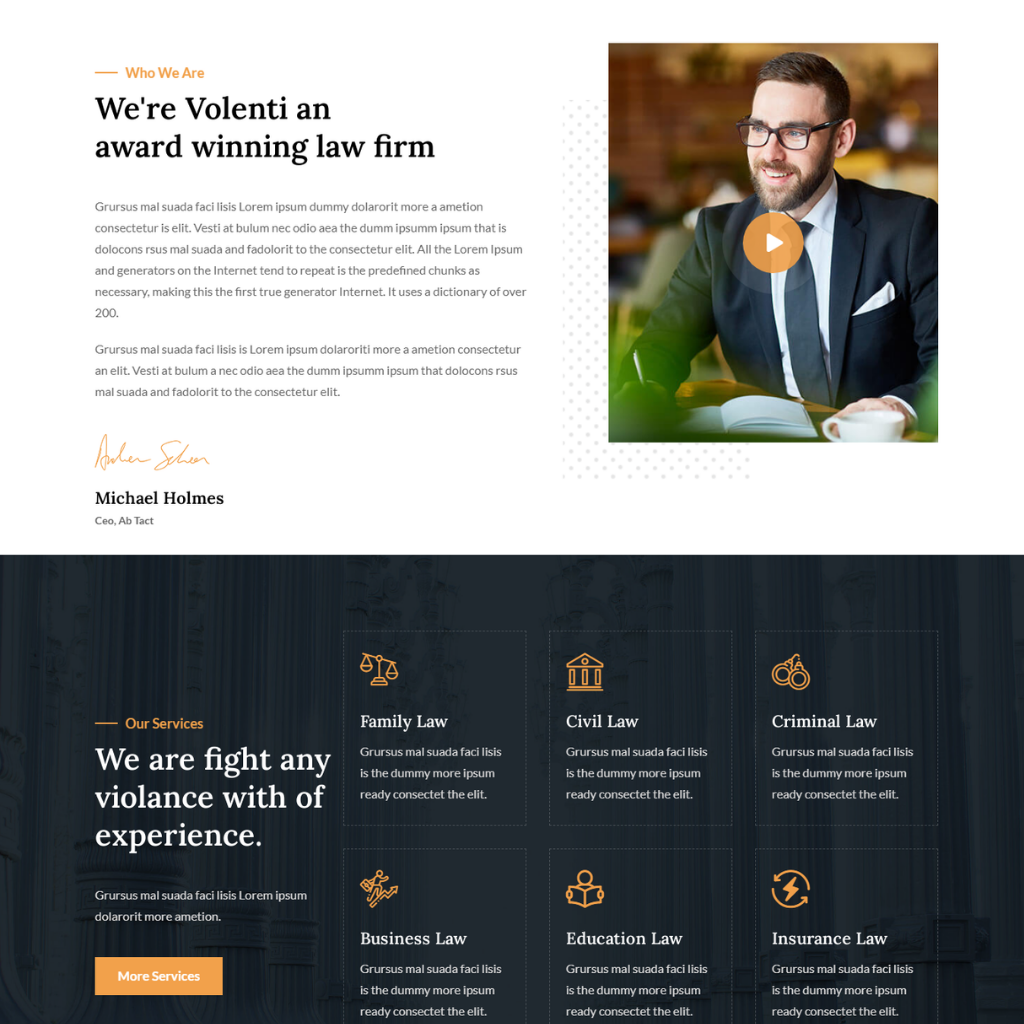 Attorney and Lawyer WordPress Responsive Website