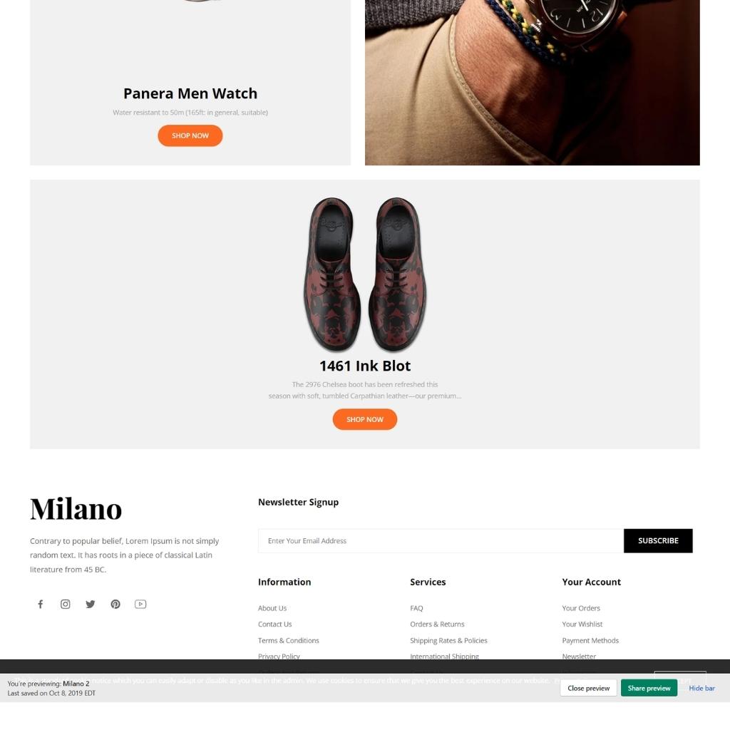 men's Store Shopify Shopping Website