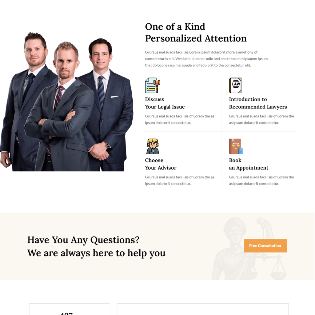 Attorney and Lawyer WordPress Responsive Website