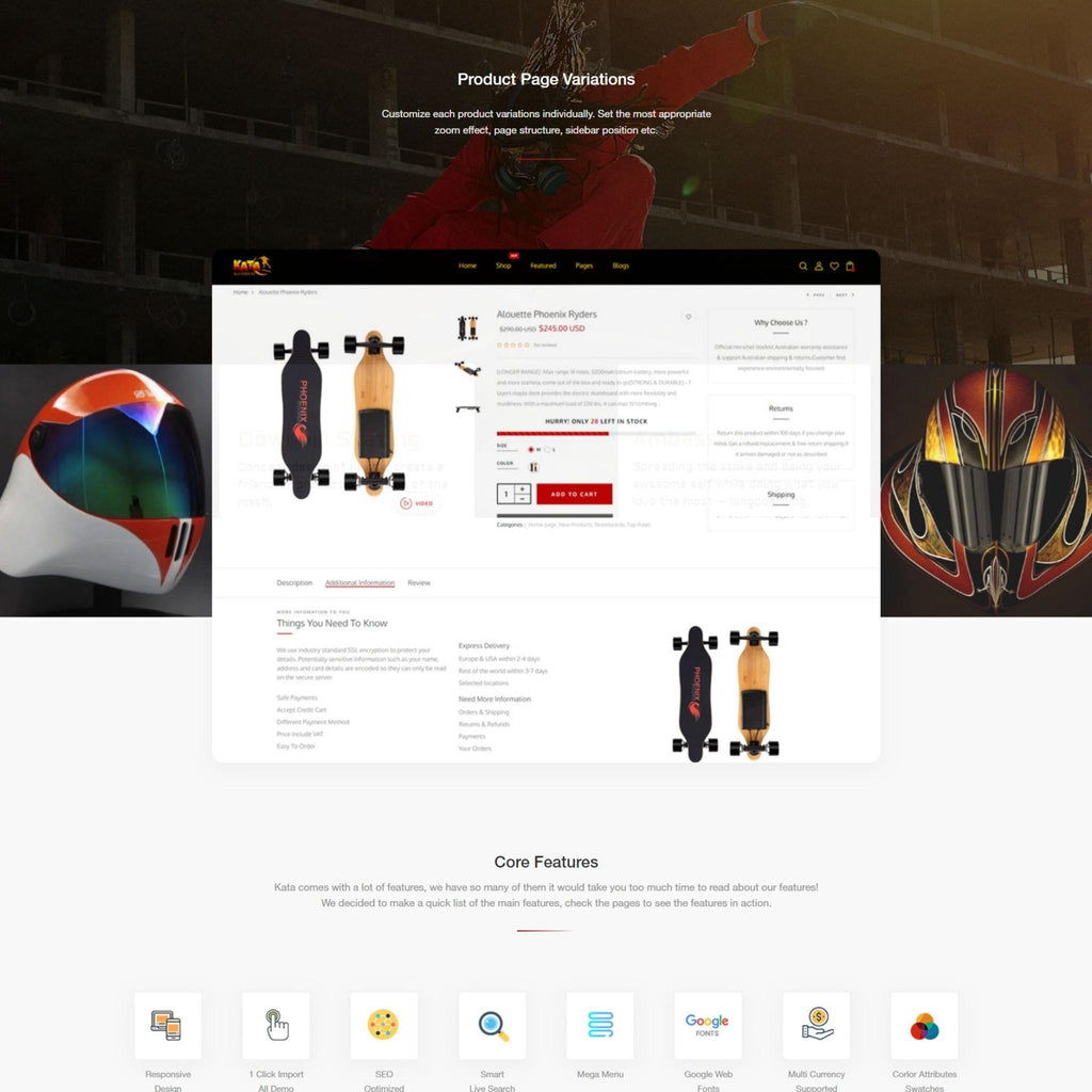 Skateboard Sports Store Shopify Shopping Website