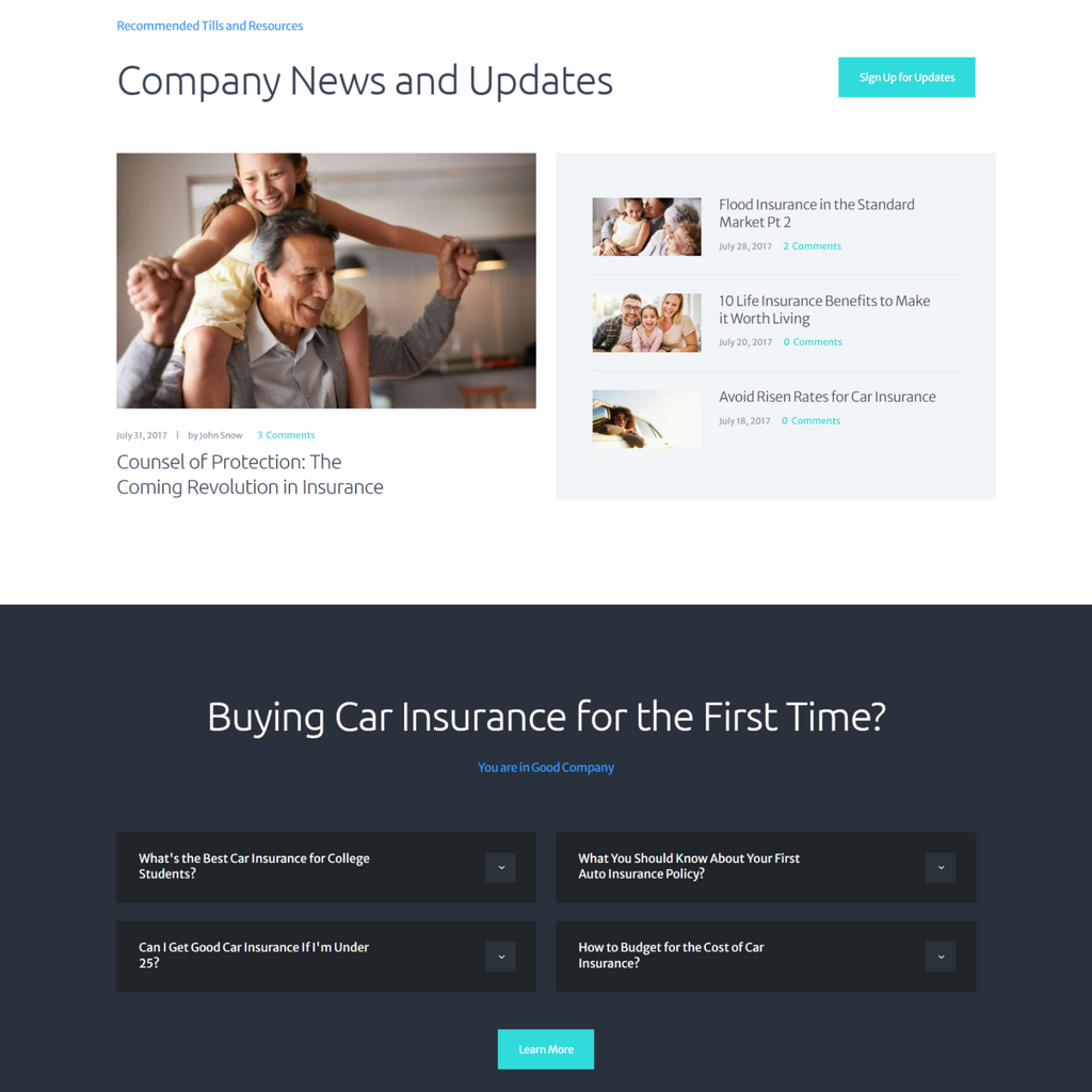 Insurance Company WordPress Responsive Website