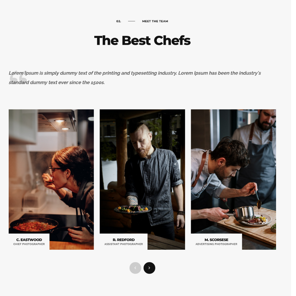 Food Photography WordPress Responsive Website