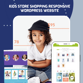 Kids Store Shopping Responsive WordPress Website