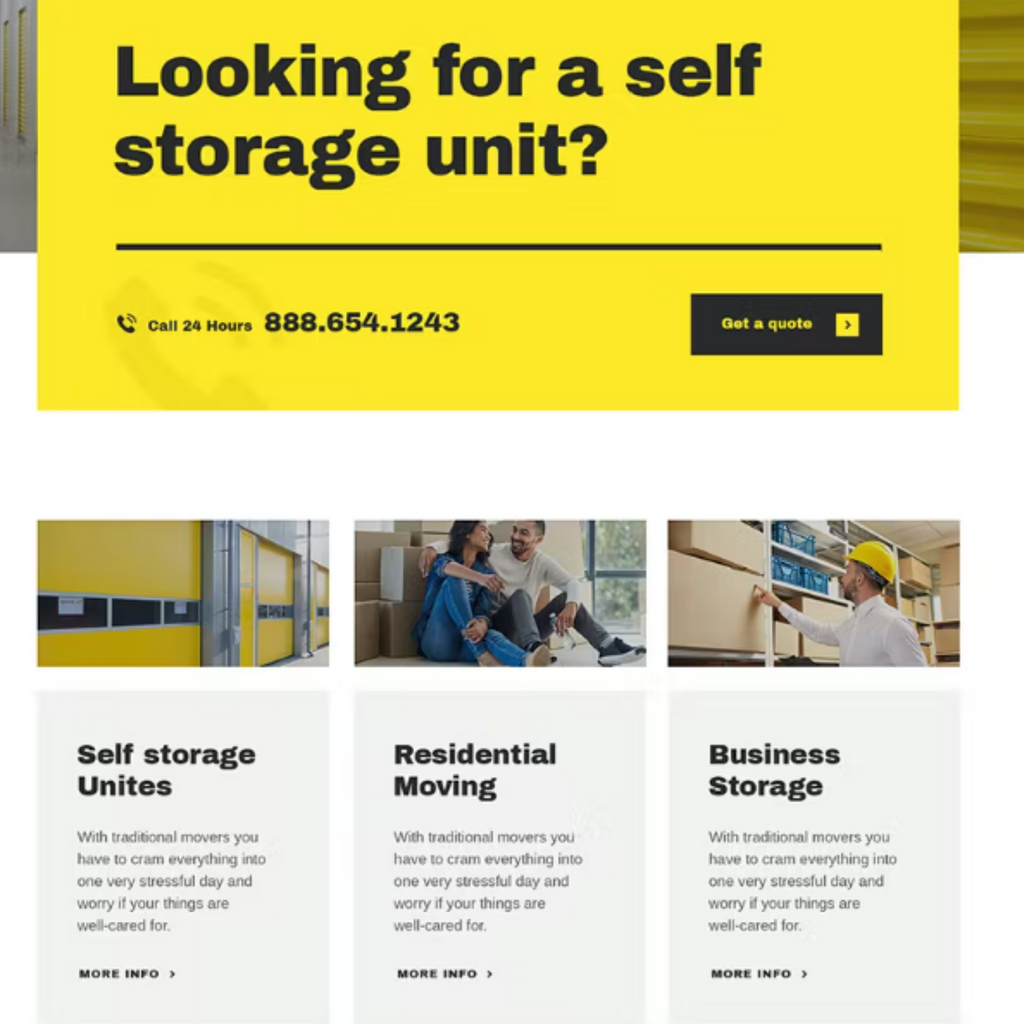 Modern Moving & Storage Company WordPress Website