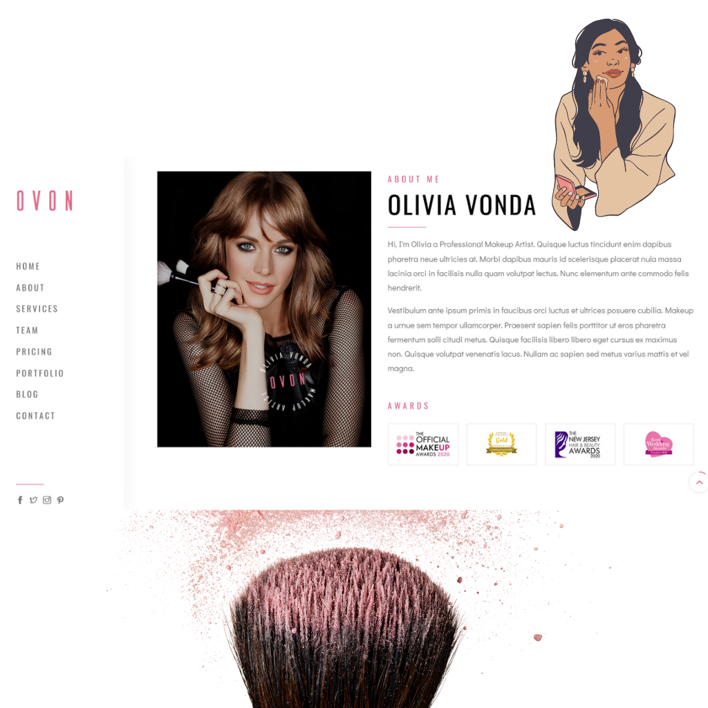 Makeup Beauty WordPress Responsive Website