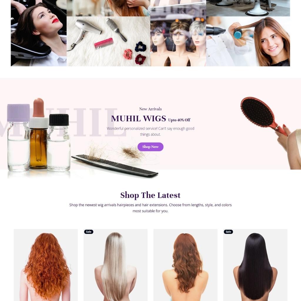 Hair Wig, Hair Extensions Shopify Shopping Website